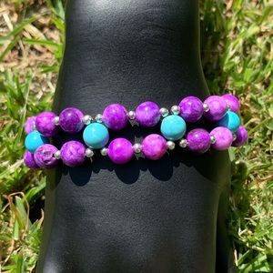 Handmade; Genuine Crystal 8mm; Triple Layer Bracelet; BUY 2 GET 1 FREE 🤗💕🎉